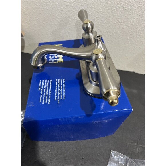 Glacier Bay Bathroom Faucet Brushed Nickel Brass Trim Finish Two Handles - Picture 8 of 16